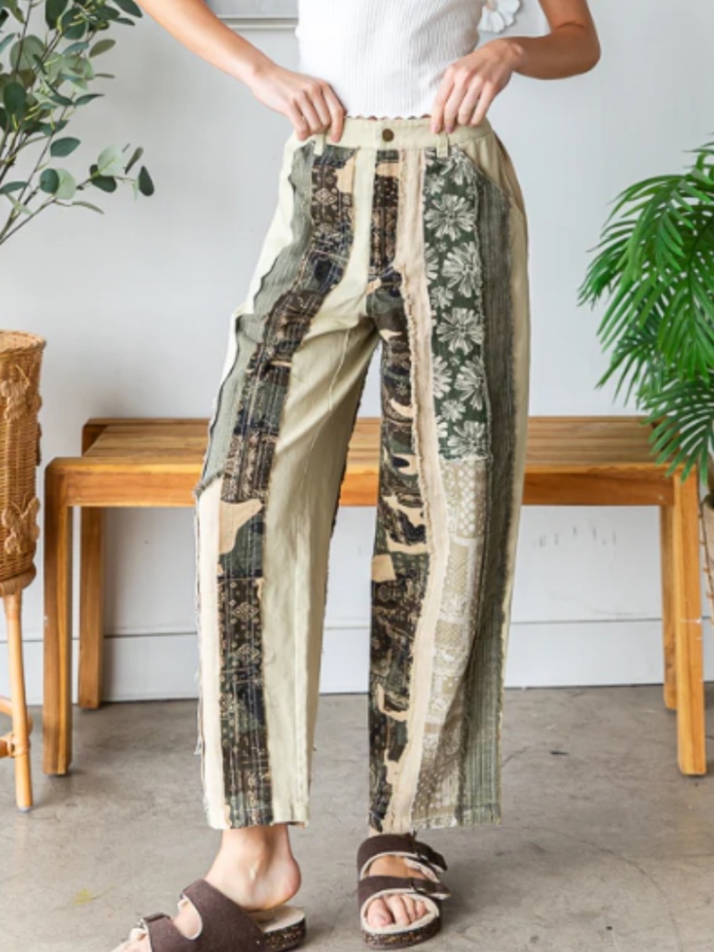 "The Koda" Mineral Wash Patchwork Pants